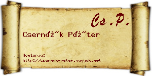 Csernák Péter névjegykártya